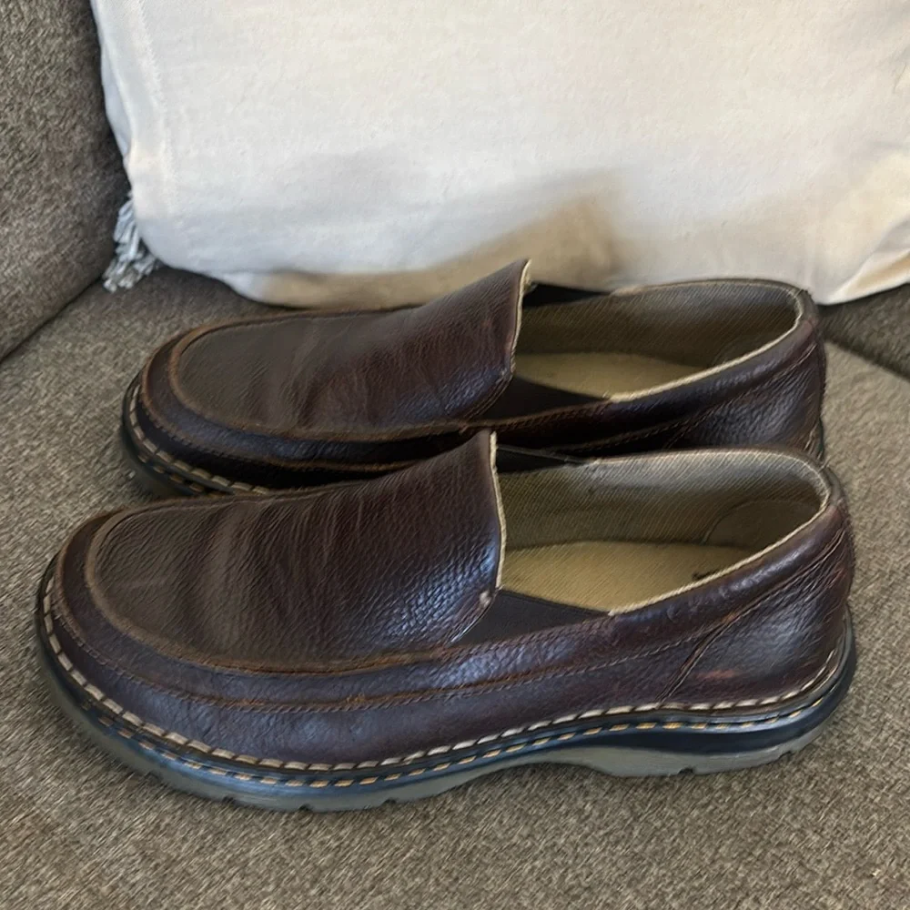 DR.MARTENS Lennon Air Wair Brown Leather Slip On Loafers Men's Shoes Sz 11 AW004